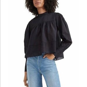 Club Monaco tonal stripe trim chemise